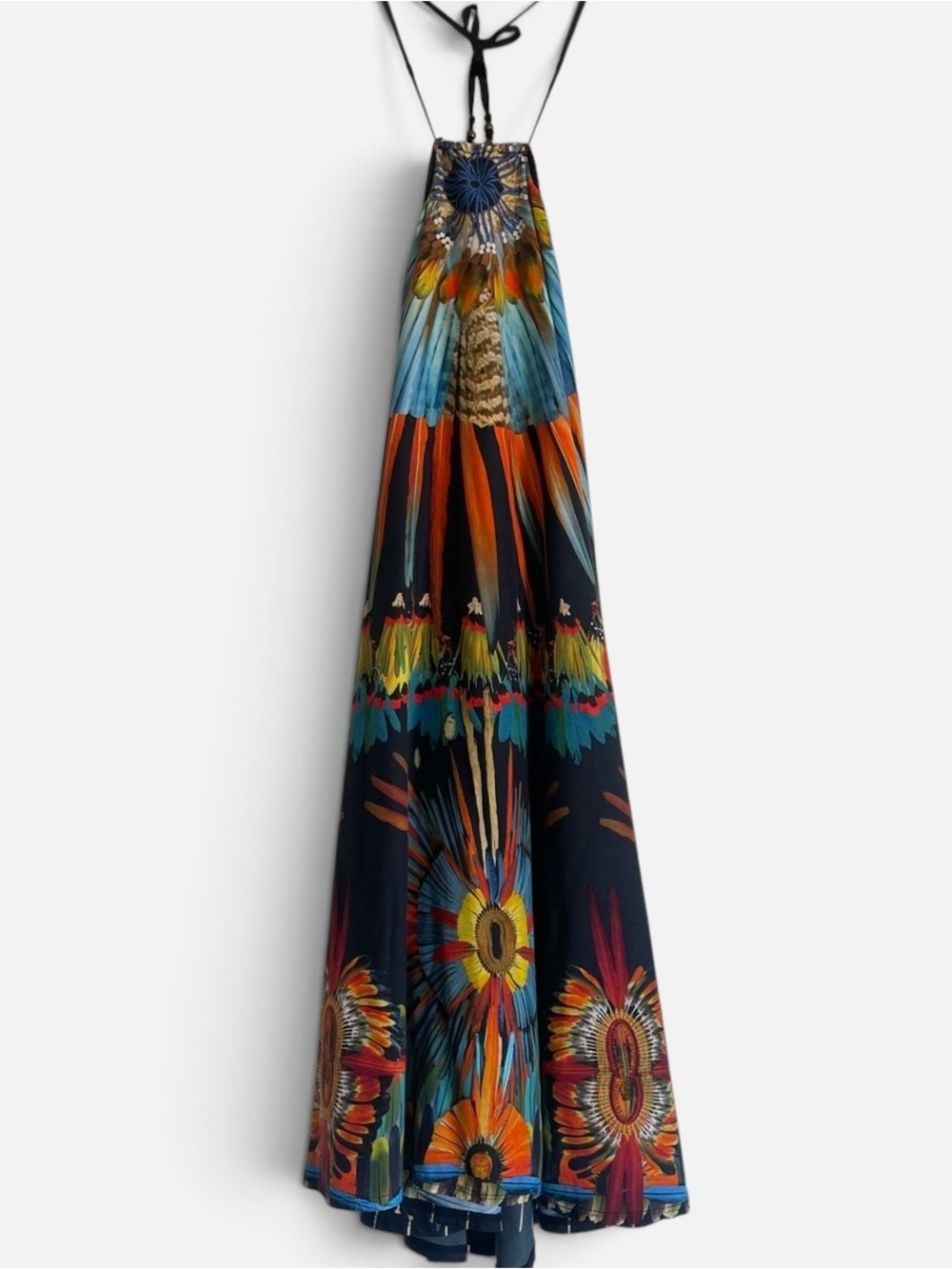 Jean Paul Gaultier Vintage Soleil Designer 1990s Printed Halter Dress